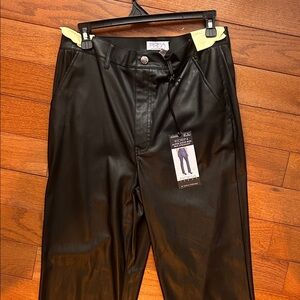 Black Faux Leather Pants